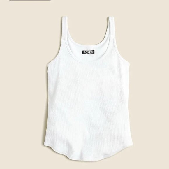 J.Crew Vintage Rib Shelf-Bra Tank Top XXS - Picture 4 of 4
